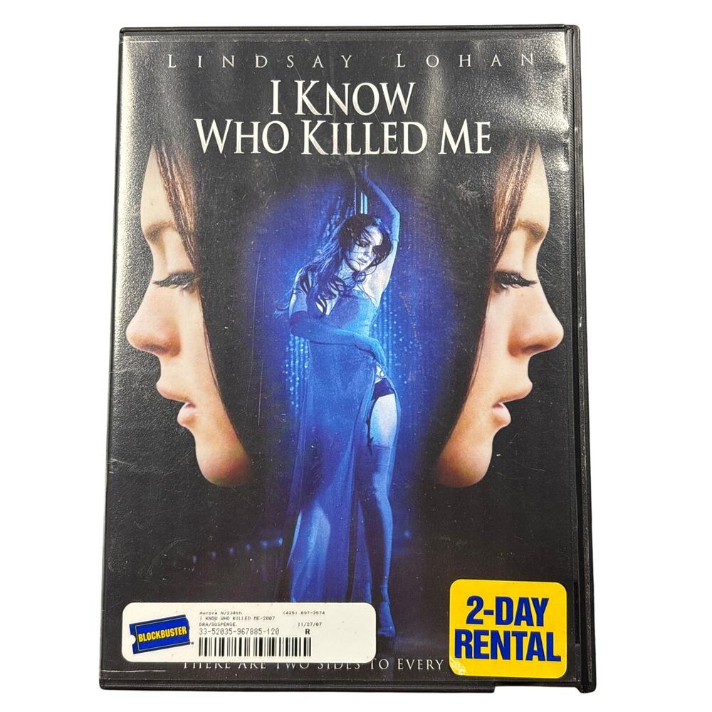 I Know Who Killed Me DVD 2007 Lindsay Lohan Thriller ex rental blockbuster